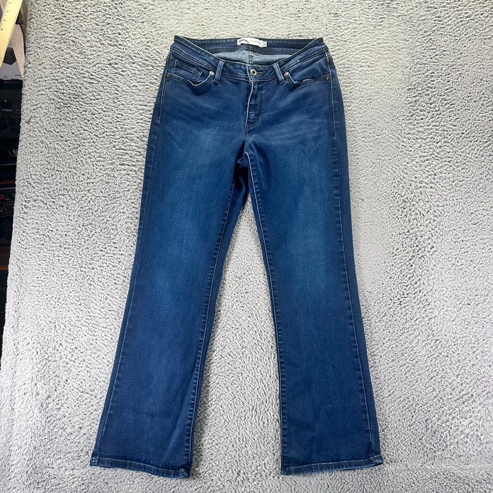 Levi's 529 Jeans Womens 12 Blue Cotton Denim Bootcut Leg Curvy Faded Stretch